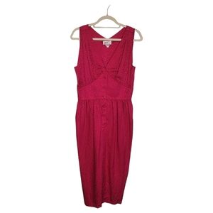 Vintage Nora Noh Pink Leopard Print Silk Slip Midi Dress